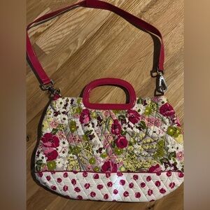 Retired Vera Bradley Make Me Blush Charleston Handbag Purse Tote Like New